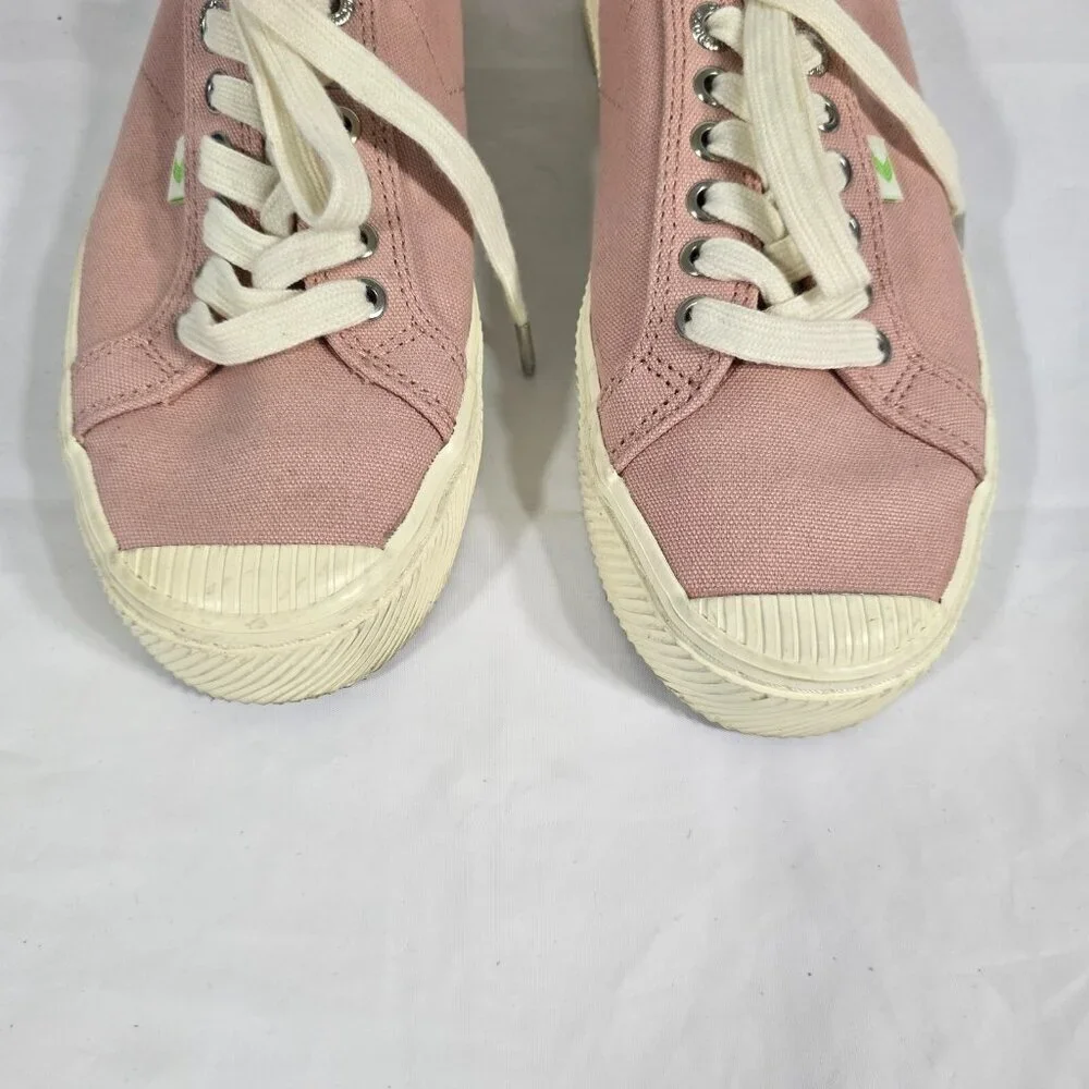 Cariuma Pink Canvas Sneakers Women Size 9.5 Lace Up Low Top Casual Eco Friendly